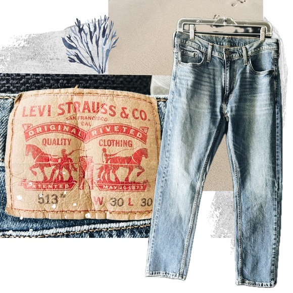 Levi's Other - Levi's 513 Straight Blue Jeans 30 x 30